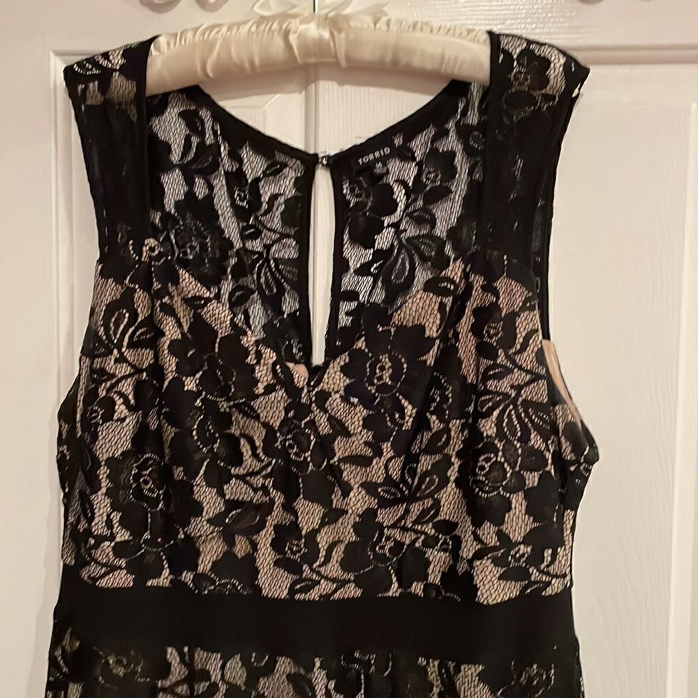 Torrid Black Lacey floral skater dress 🖤 - Picture 2 of 9